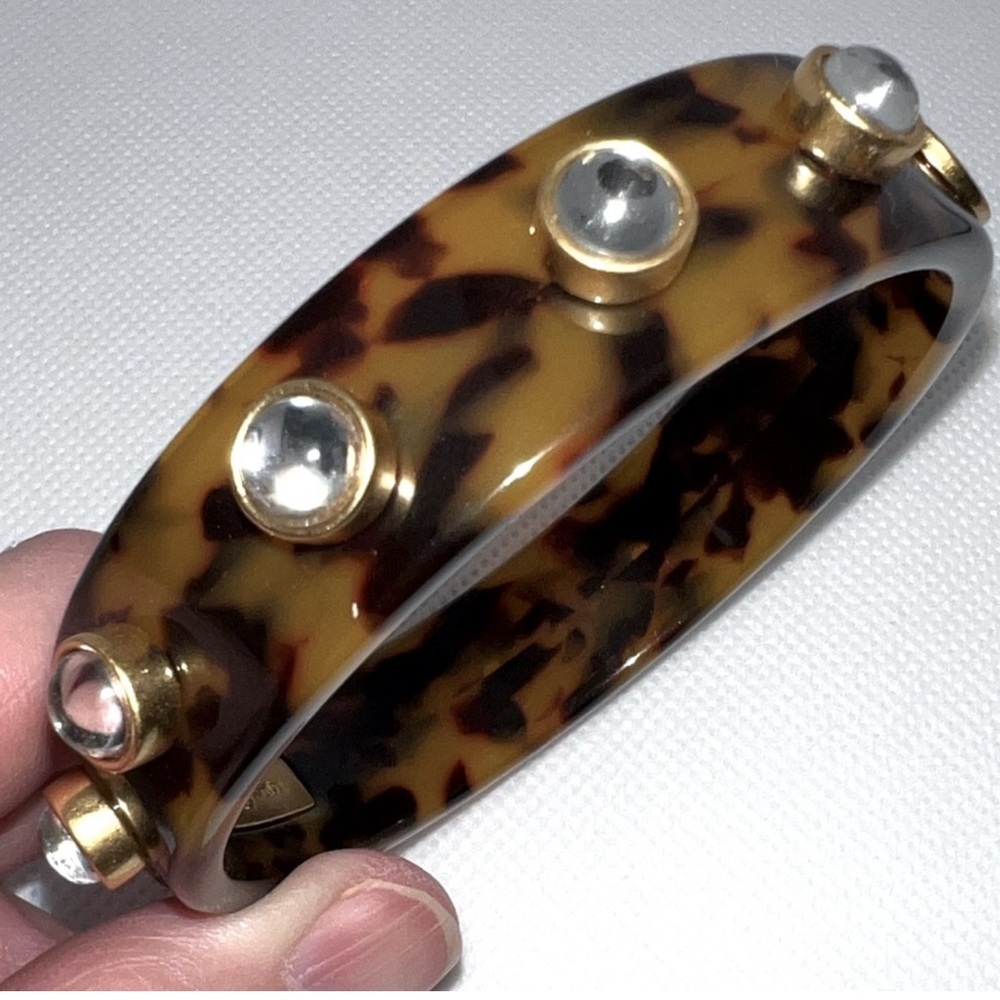 Authentic Tory Burch Split Circle & Hearts Resin … - image 3